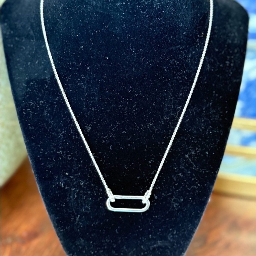 Gabriel & Co sterling paper clip necklace with Bujukan connectors
